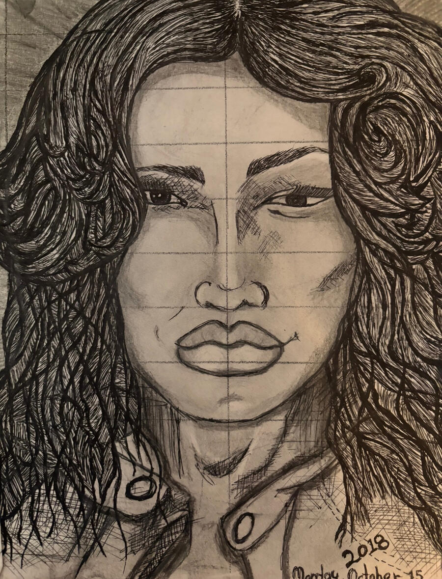 She remembered who she was I draw her face so she didn’t disappear